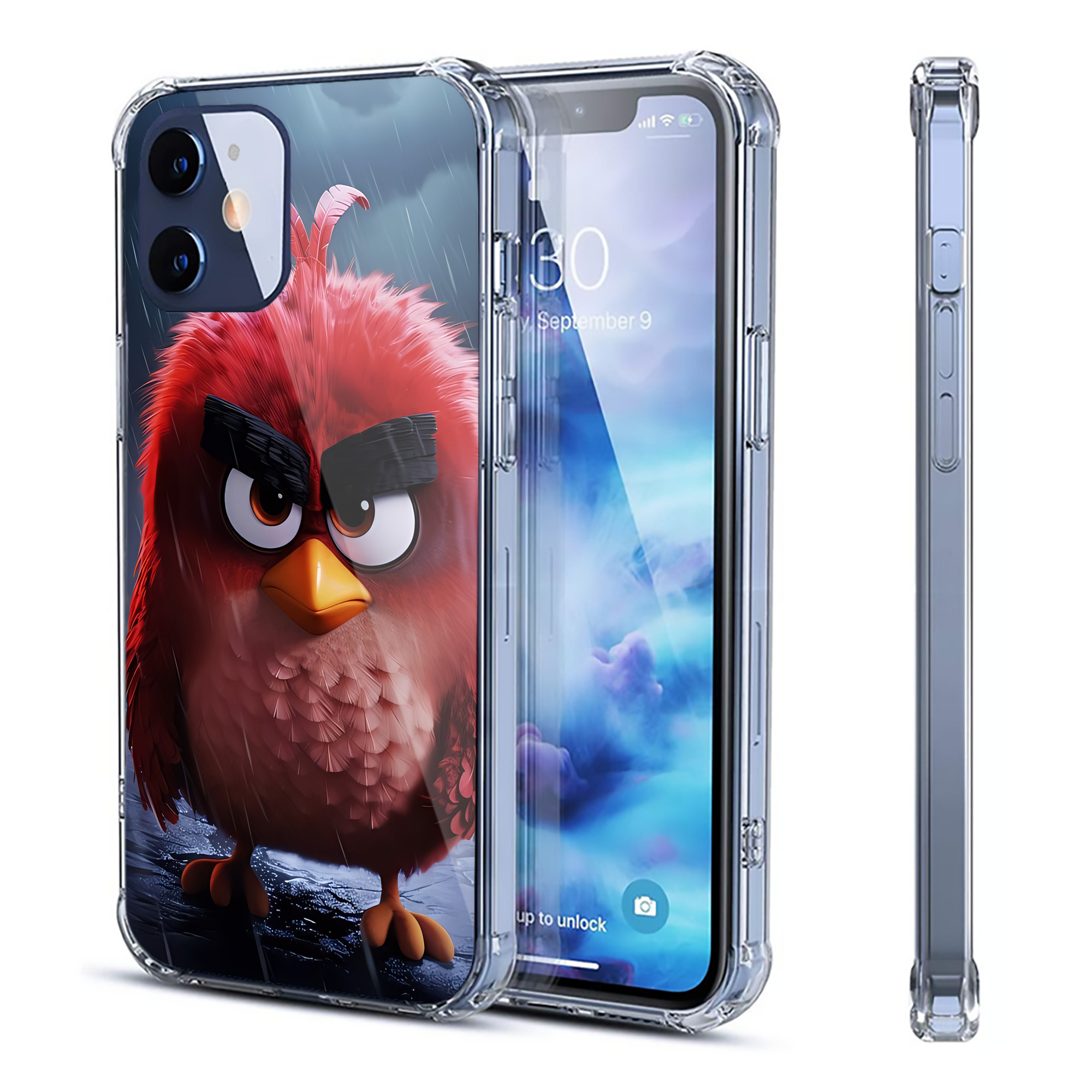 （画像用） Angry Birds アングリーバード 【iPhone 12シリーズ対応】透明スマホケース（クリアソフトケース）